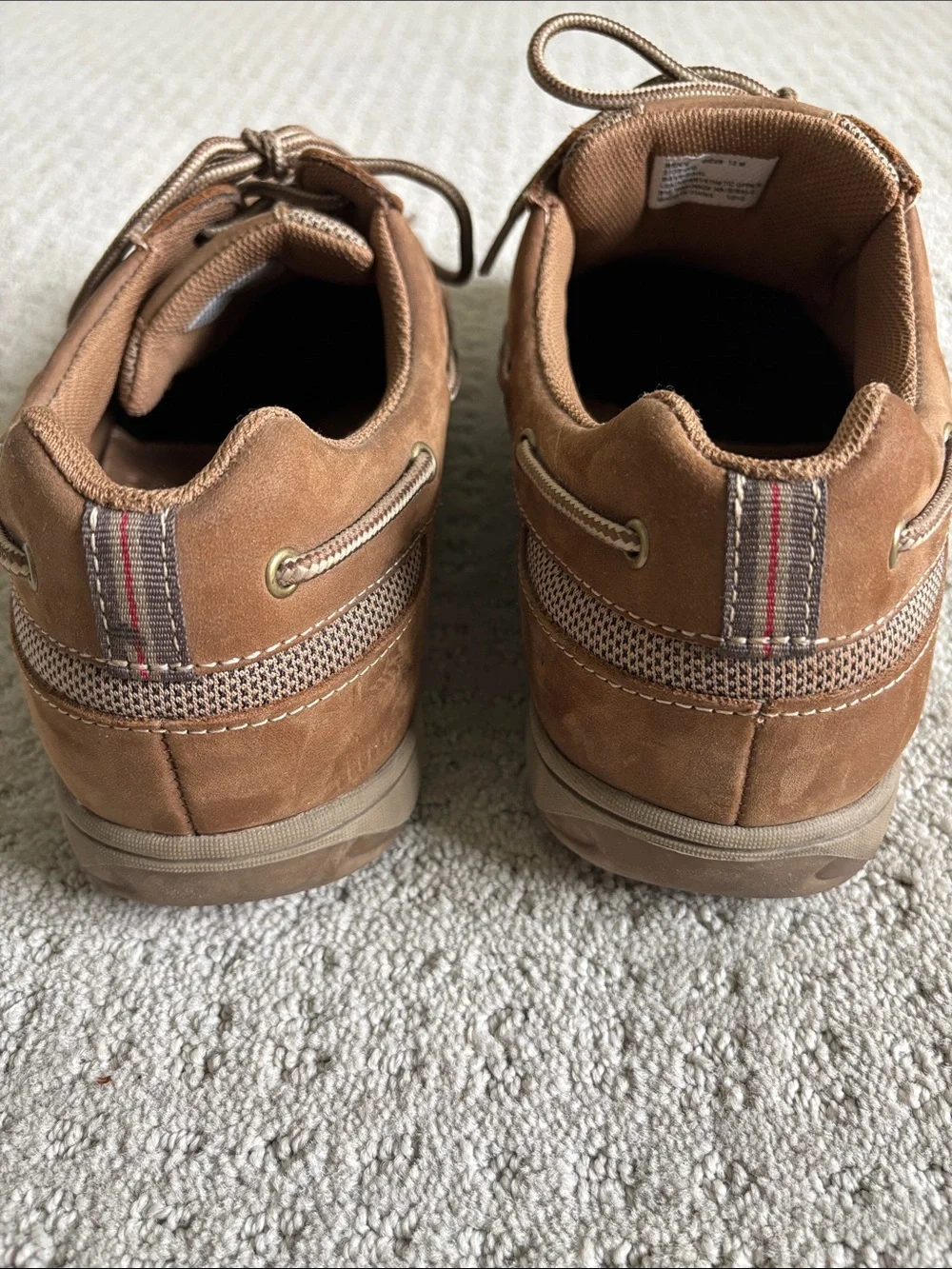 G.H. Bass & Co. Tan Brown Leather Men’s Boat Shoes Size 12